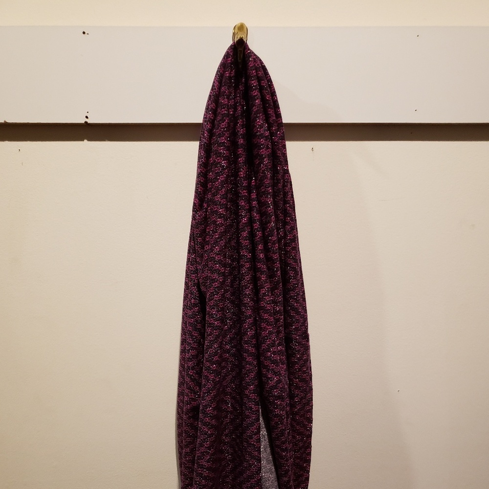Purple and Black Infinity Scarf